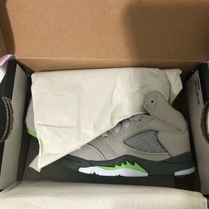 New Jordan 5 Green Bean Toddler 4C